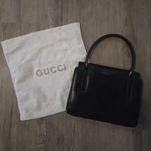 Vintage Gucci Black Leather Women's Bag